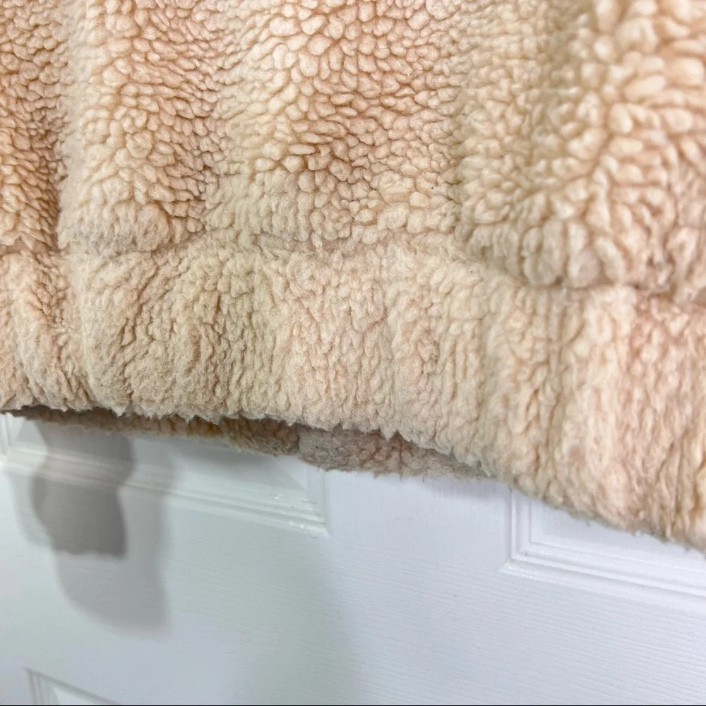 Thread & Supply Anthropologie Full Zip Teddy Jacket in Taupe Size S - Picture 12 of 15